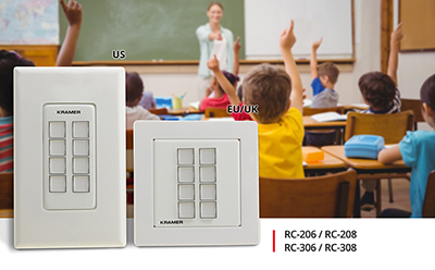 克莱默RC系列控制面板为教室控制解决方案提供全面灵活的性能和直观操作